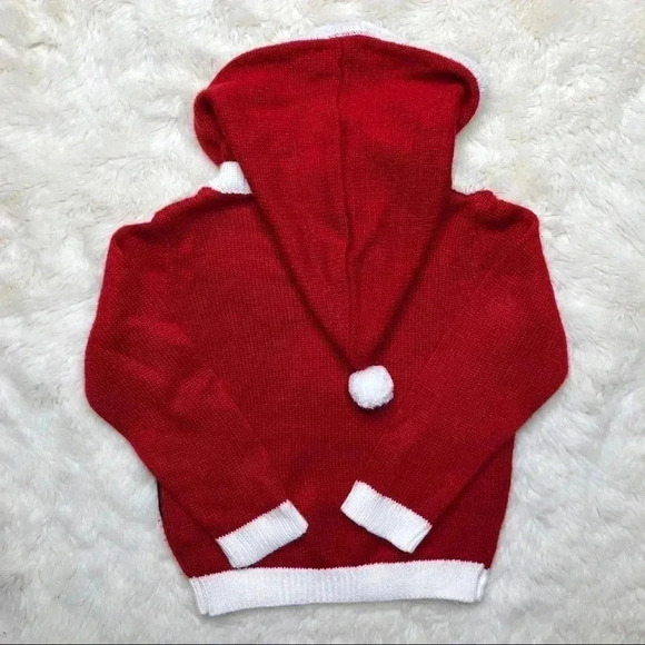 Christmas Santa Hooded Sweater  Toddler Size 3T - Picture 10 of 15